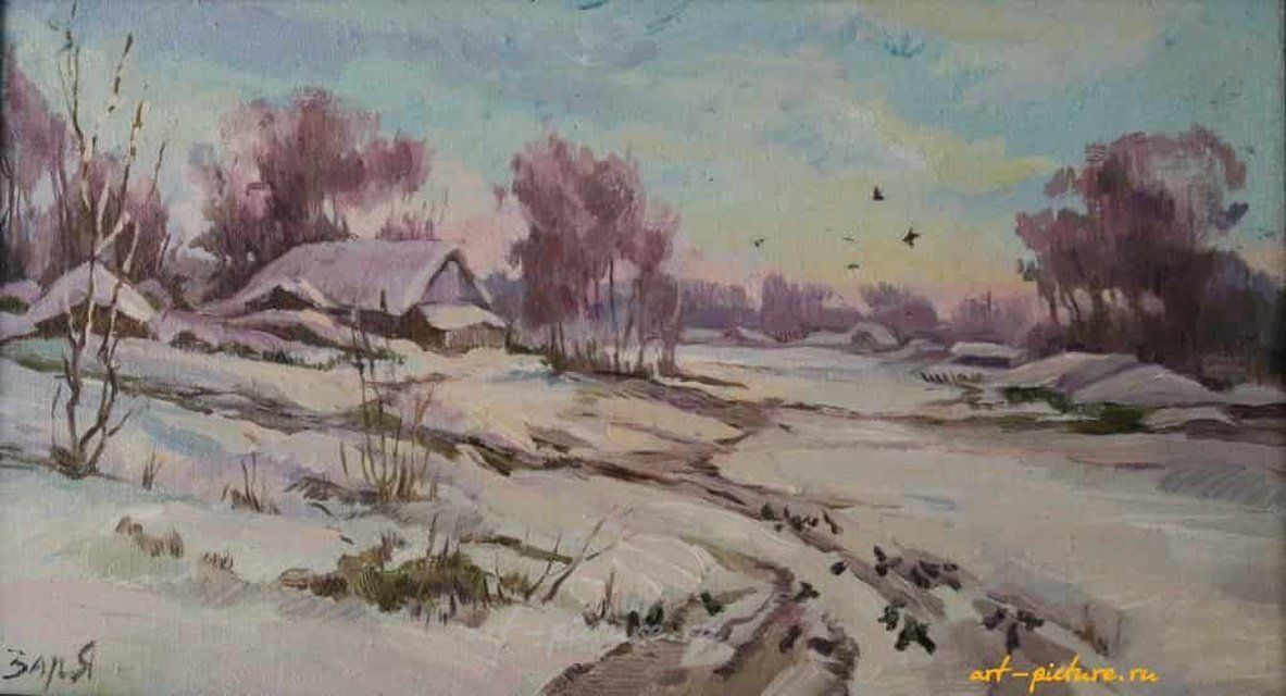 Весна. Этюд. ДВП, масло. 41 х 57 см.