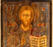 БОЛЬШАЯ ИКОНА С ИЗОБРАЖЕНИЕМ ХРИСТА ПАНТОКРАТОРА