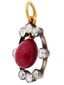 RUSSIAN SILVER GOLD EGG SHAPED PURPURIN PENDANT