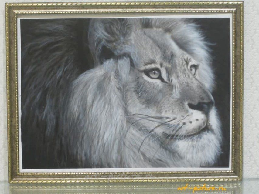 Лев аэрография, бумага