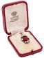 RUSSIAN SILVER GOLD EGG SHAPED PURPURIN PENDANT
