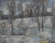 Оттепель. ДВП, холст, масло. 54 х 70 см