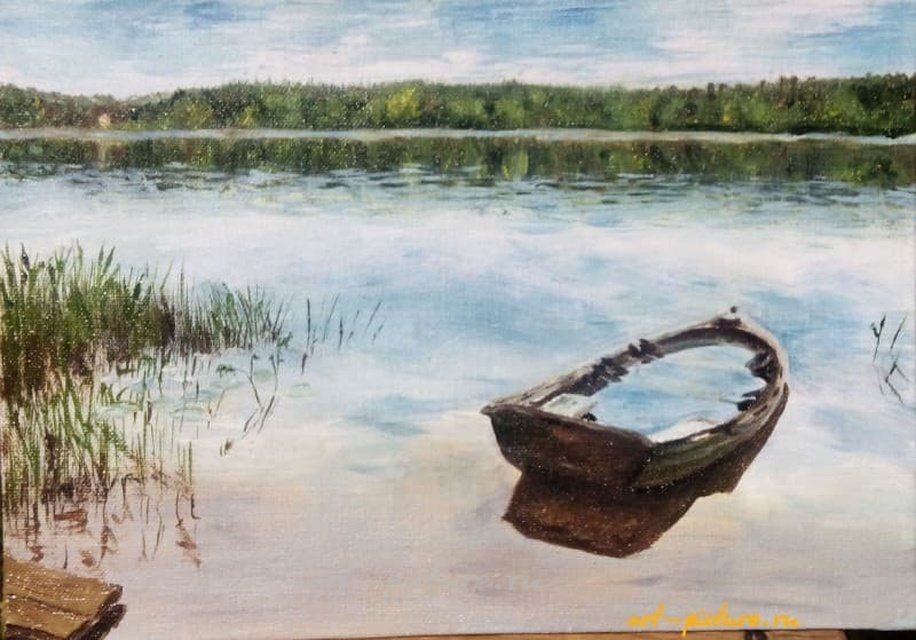 Тишина масло, картон