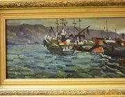 В порту картон, масло 