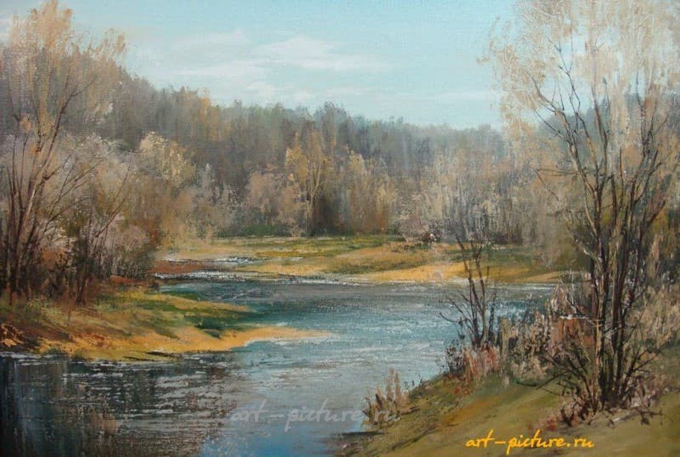 Весенний пейзаж масло,холст