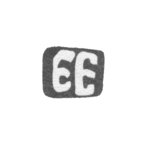Клеймо мастера Евдокимов Евдоким Евдокимов - Москвы - инициалы "ЕЕ" - 1739-1780 гг.