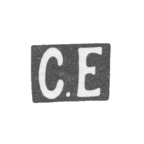 Клеймо мастера Егорнов Семен Матвеевич - Москва - инициалы "С.Е" - 1884-1908 гг.