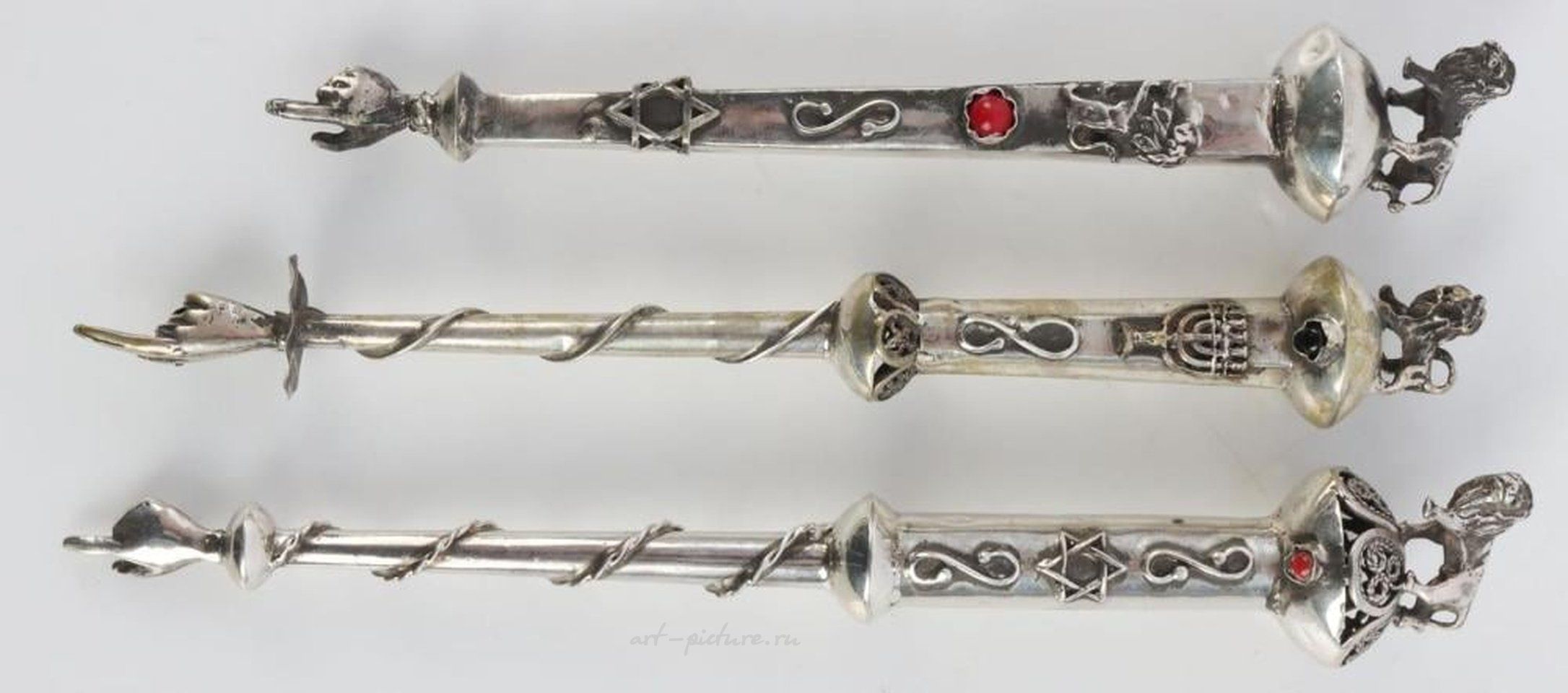 Русское серебро , Лот из трех указателей Торы