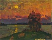 "Осень" масло, картон 