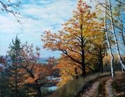 Осенняя дорога масло, холст 