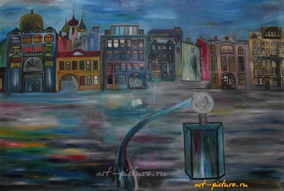 Houses | Дома Oil on canvas | Холст, масло