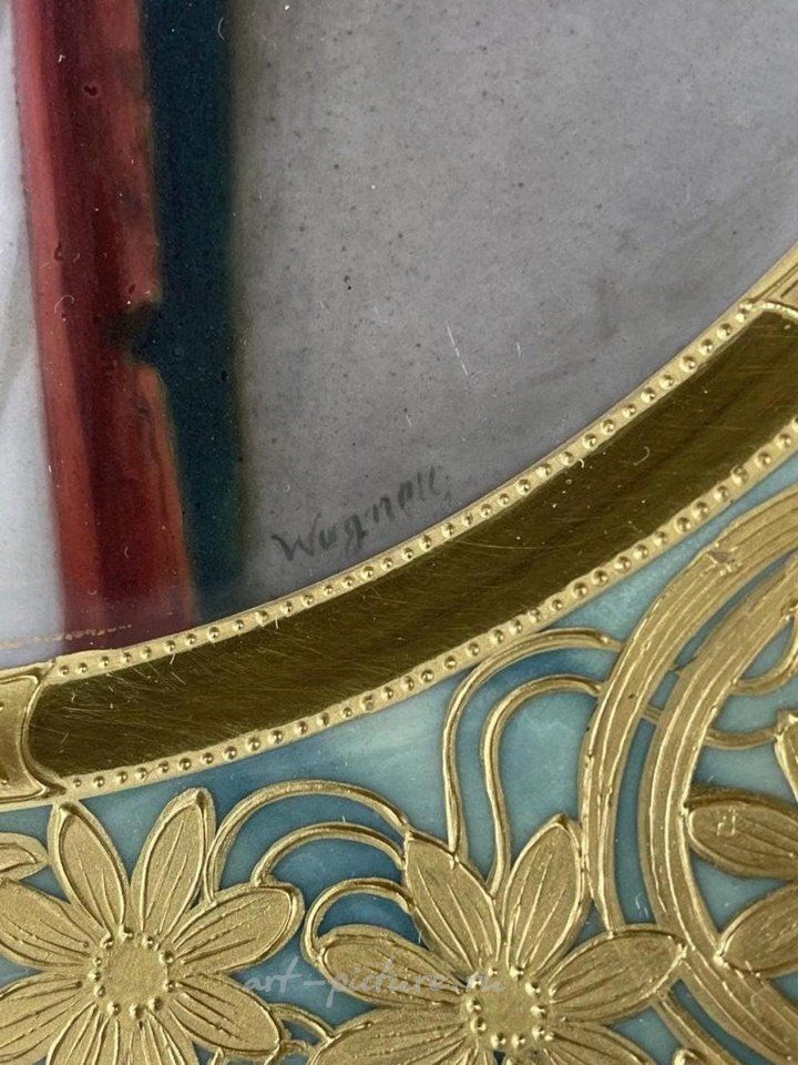 Royal Vienna , Фарфоровая тарелка "Royal Vienna" с подписью Вагнера, около 1900 года, хорошее состояние, оценка $1.200-1.500.