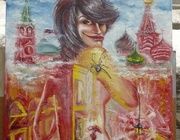 Москва масло, холст 