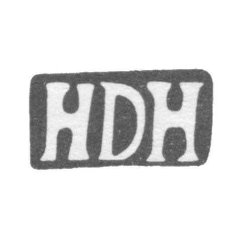 Клеймо мастера Херманн Ганс Дидрих - Тарту - инициалы "HDH" - 1815-1854 гг.