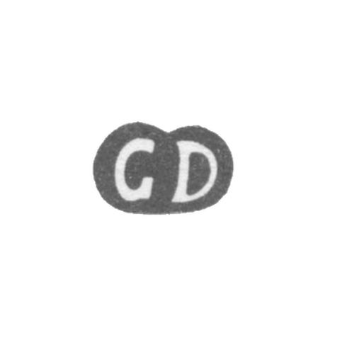 Клеймо мастера Дехант Георг - Рига - инициалы "GD"