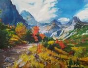 Австрийские горы масло холст 