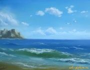 Берег моря масло, холст 