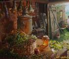 Статуэтка Сенник. масло, холст 