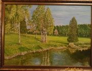 Зелень в мае масло, холст 