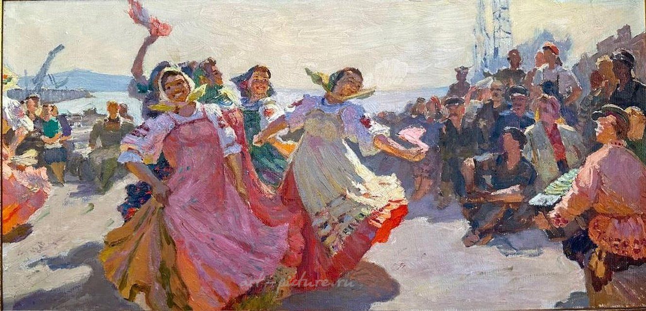 Концерт на стройке. (эскиз)