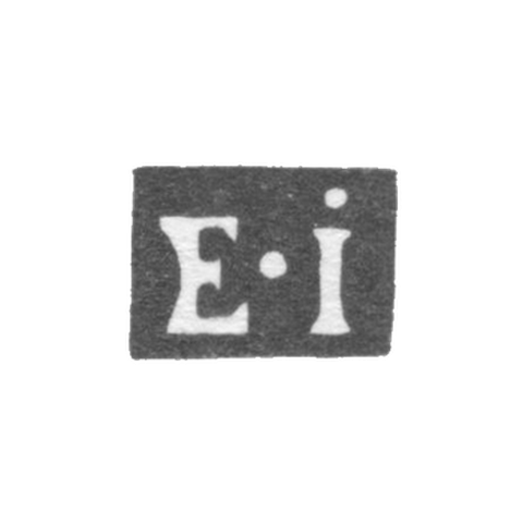 Клеймо мастера Ильин Евдоким - Москва - инициалы "E-I" - 1751-1757 гг.