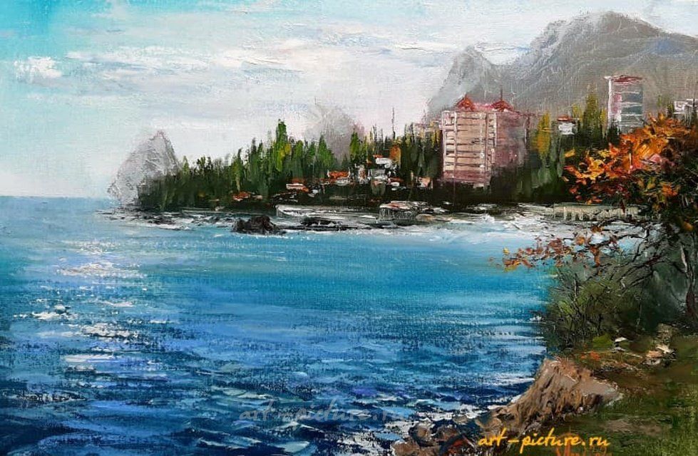 Вид на Симеиз масло,холст