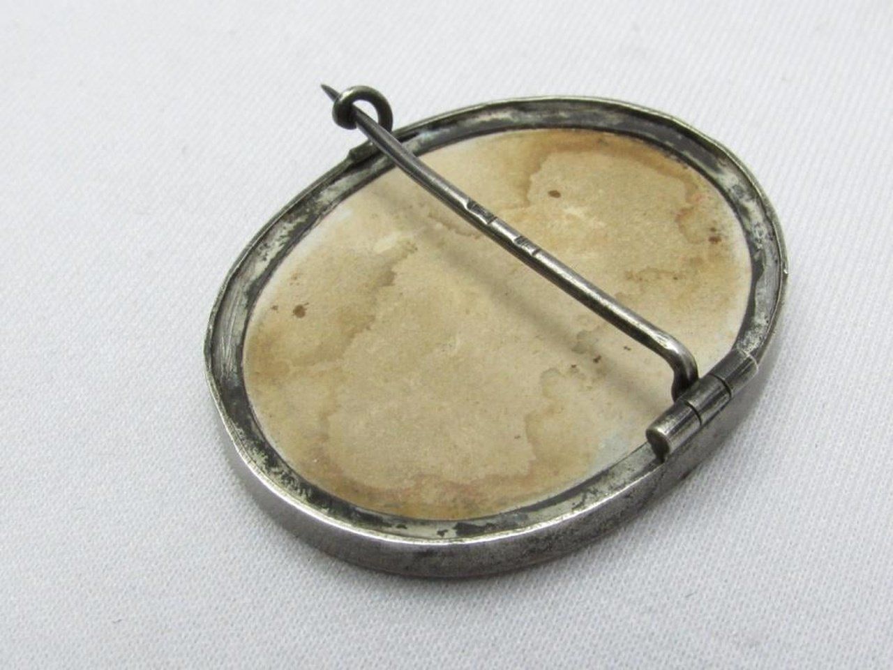 Русское серебро , Антикварная Императорская русская серебряная брошь 84 пробы
