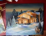 Уют родного дома холст на подрамнике, масло 