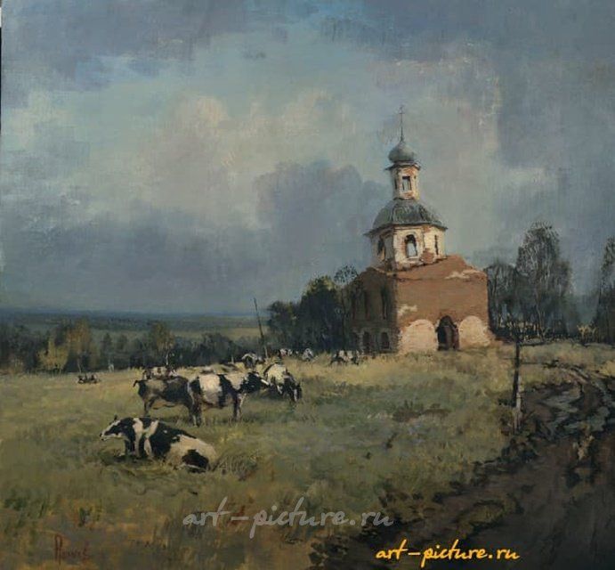 "Погост Славуй. Перед Дождём" Холст/Масло