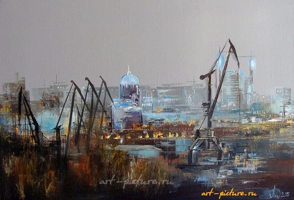 Самара.Вечер масло,холст