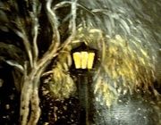 Ночь, улица,фонарь , но без аптеки. масло ДВП 
