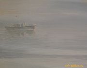 Туман на Байкале Холст на картоне, масло 