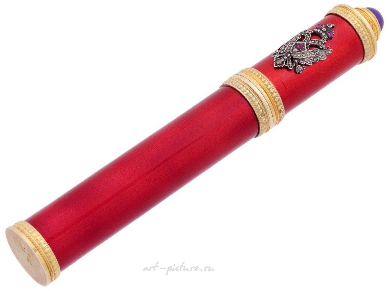 Русское серебро , Портсигар из русского позолоченного серебра.