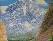 У горного озера холст масло 