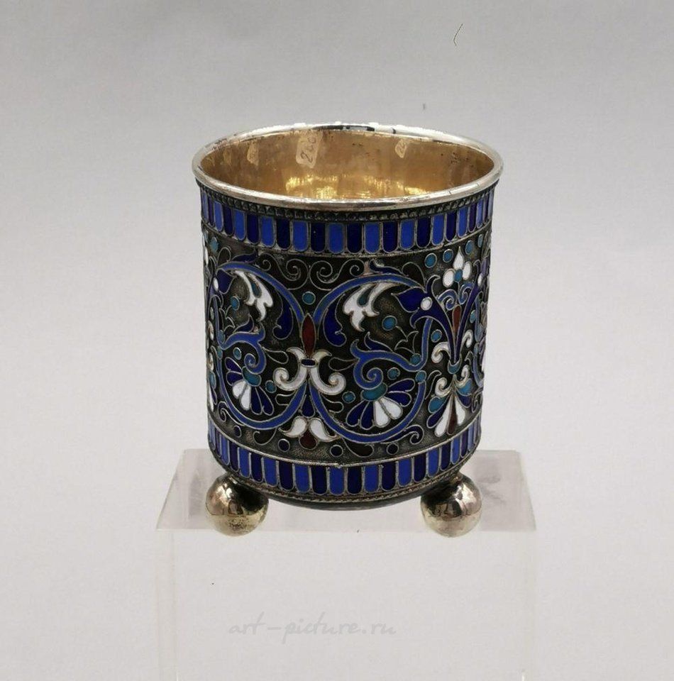 Russian silver , Russian Cloisonne Cup