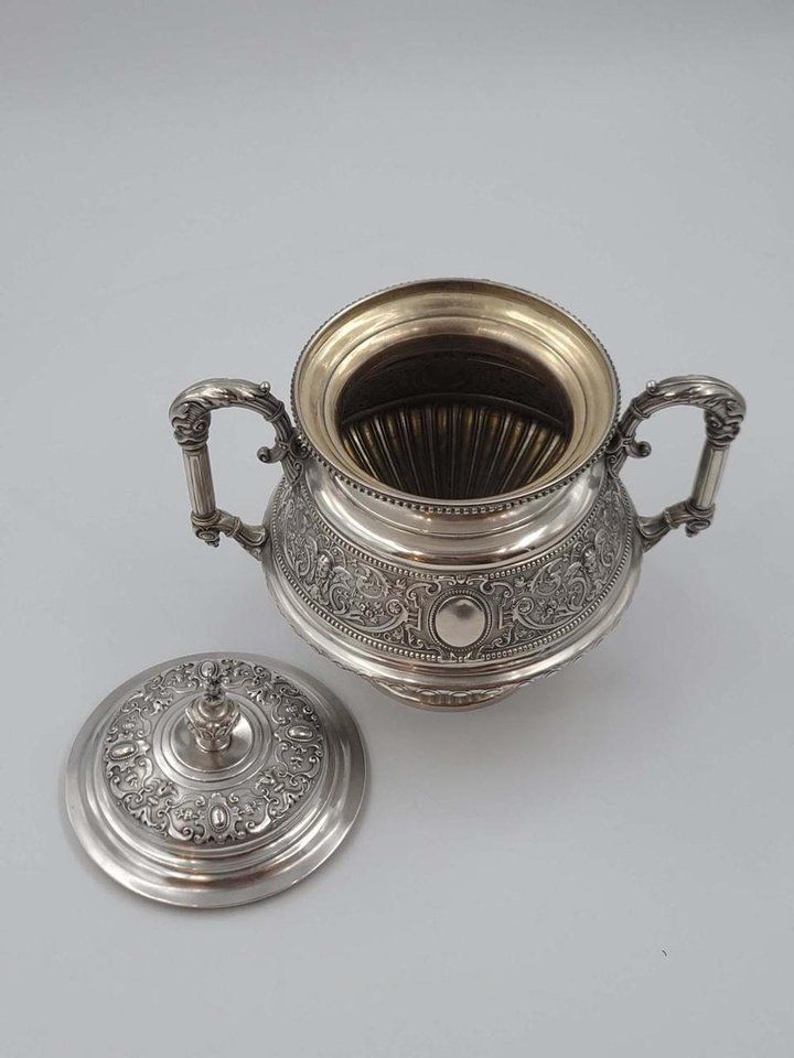 Russian silver , 19TH C. IMPERIAL RUSSIAN STERLING SILVER 84 TEA SET, 3,300 G...