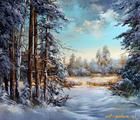 Статуэтка У замёрзшей реки масло,х…