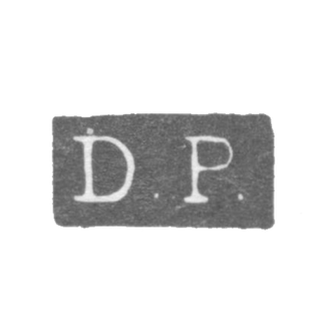 Клеймо мастера Прагст Даниэль Фредерик - Ленинград - инициалы "D.P."
