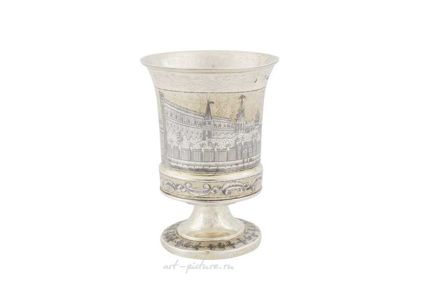 Russian silver , A Nicholas I mid-19th century Russian 84 zolotnik silver gil...