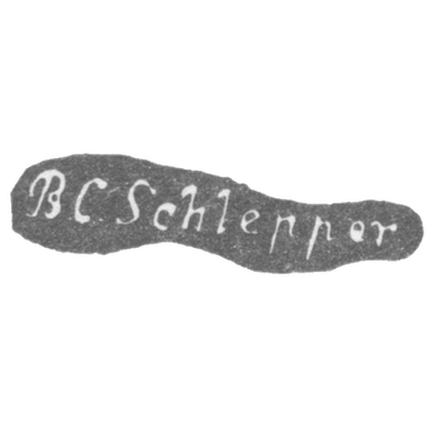 Клеймо мастера Шлеппер Бертольдус Кристиан - Ленинград - инициалы "BC.Schlepper"