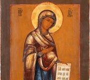 Икона, изображающая Богородицу из деисуса...