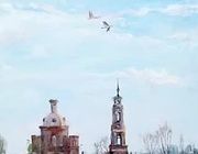 Русь. Холст, масло. 70 х 30 см