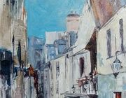 Город акрил,холст