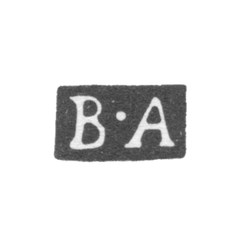 Клеймо неизвестного пробирного мастера Москвы - инициалы "В-А" - 1760-1794 гг.