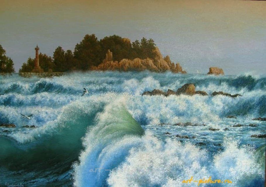 Дыхание моря холст масло