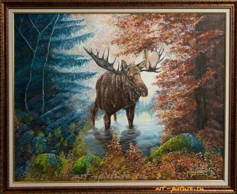 Лесной великан масло,холст