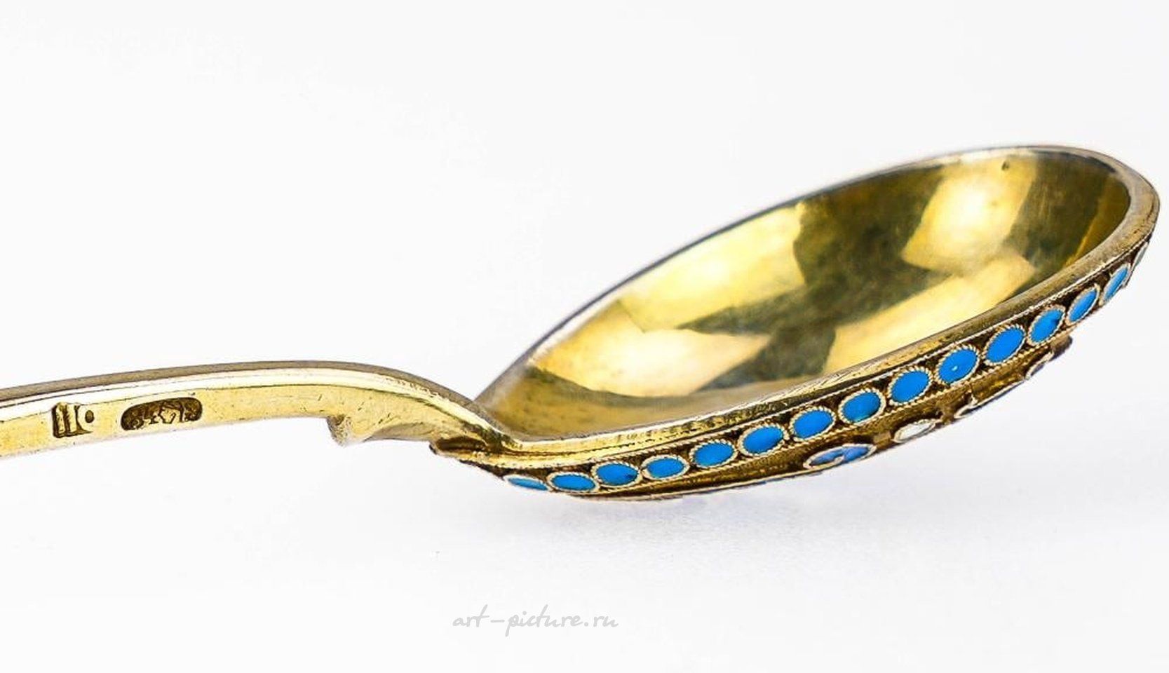 Русское серебро , Русская серебряная ложка с эмалью