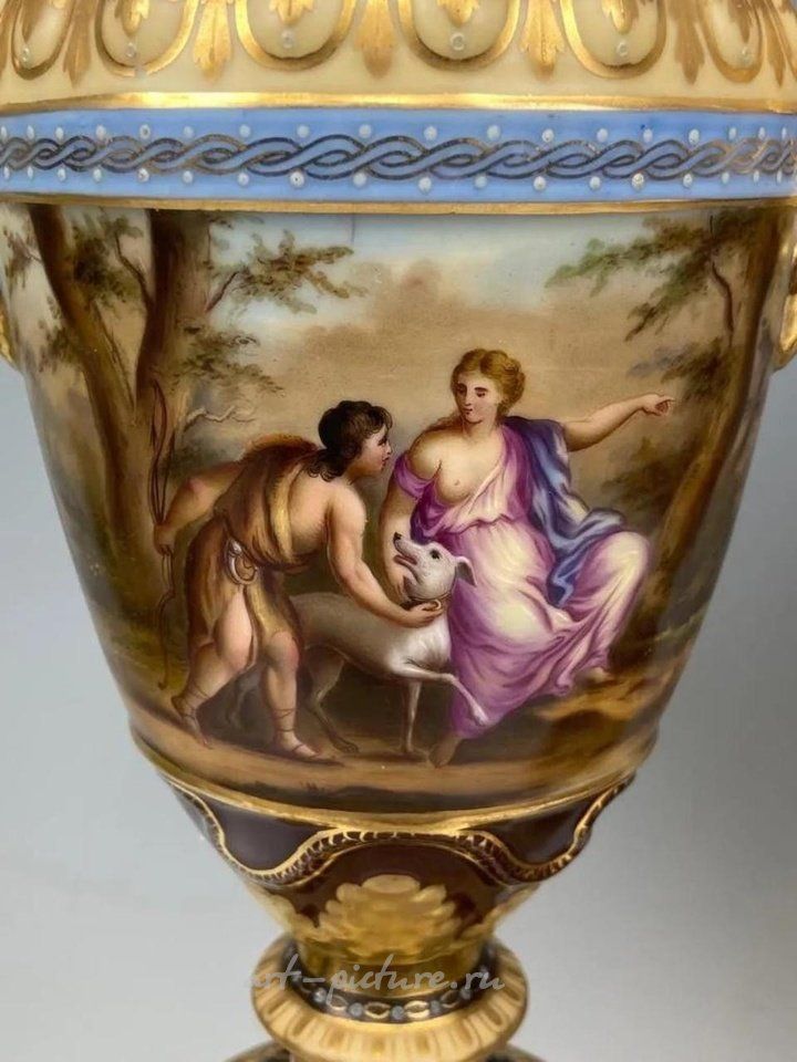 Royal Vienna , Фарфоровые вазы "Королевская Вена" XIX века