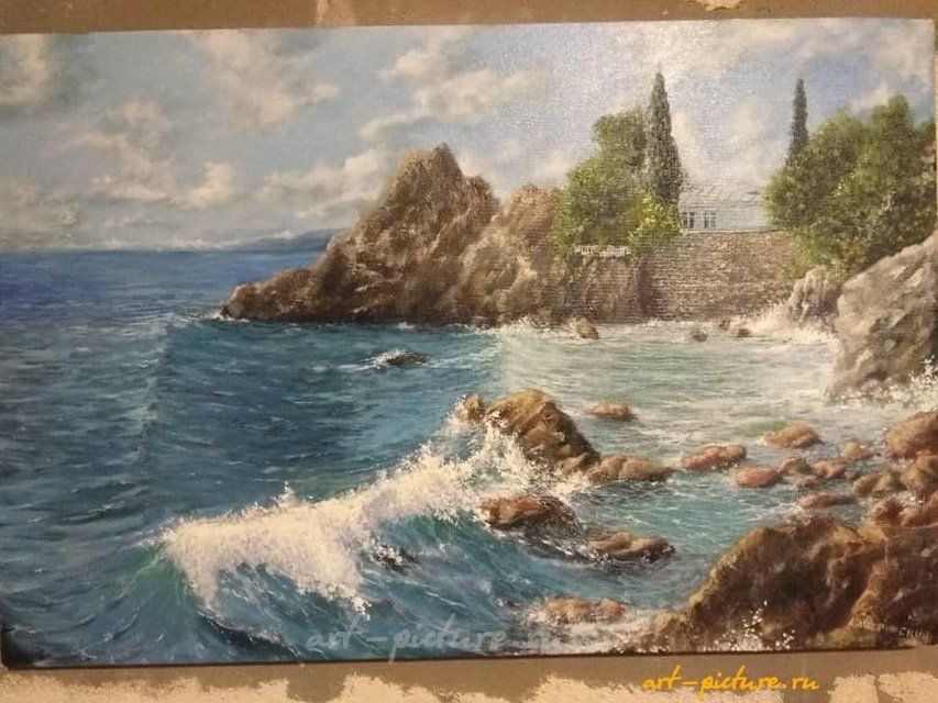 Домик у моря Масло холст