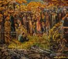 Статуэтка «Русские люди» Холст / М…